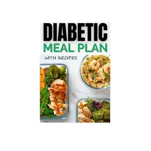 Diabetes Meal Planner Organizer Book, Includes Meal Plans, Gluten-Free & Carb Count Guide, Blood Sugar Tracker for Type 1 & 2 Diabetes