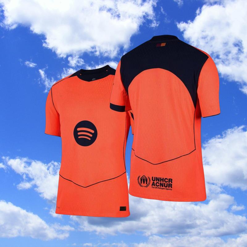 10# Lamine Yamal 25 26 Third Away Kit Orange Short Sleeve Soccer Jersey Fans Version