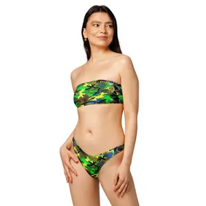 NEON CAMO #2 bandeau bikini