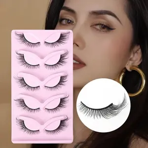 Wispy False Eyelashes 2 Packs of 5 Pairs, Natural Looking Fake Eyelashes Fluffy Voluminous But Not Heavy, Reusable Eyelashes for Everyday Wear & Party