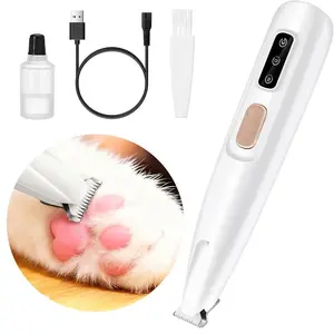 Pet Micro Precision Trimmer, Multifunctional Pet Hair Trimmer Waterproof Rechargeable Shaver with LED Light for Paws Eyes Ears Face Buttocks for Small Dogs and Cats35dB Quiet Shave
