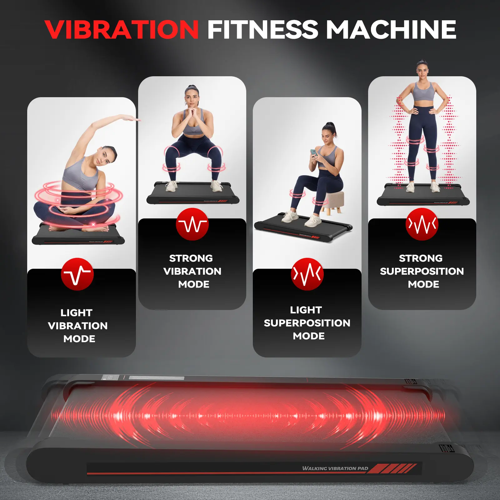 P1 Quiet Multifunctional Smart Walking Vibration Pad - Portable Walking  Machine, Servo Motor, Remote Control & APP, 22 Lbs Home Gym Treadmill for  Home & Office, Under Desk Fitness Equipment
