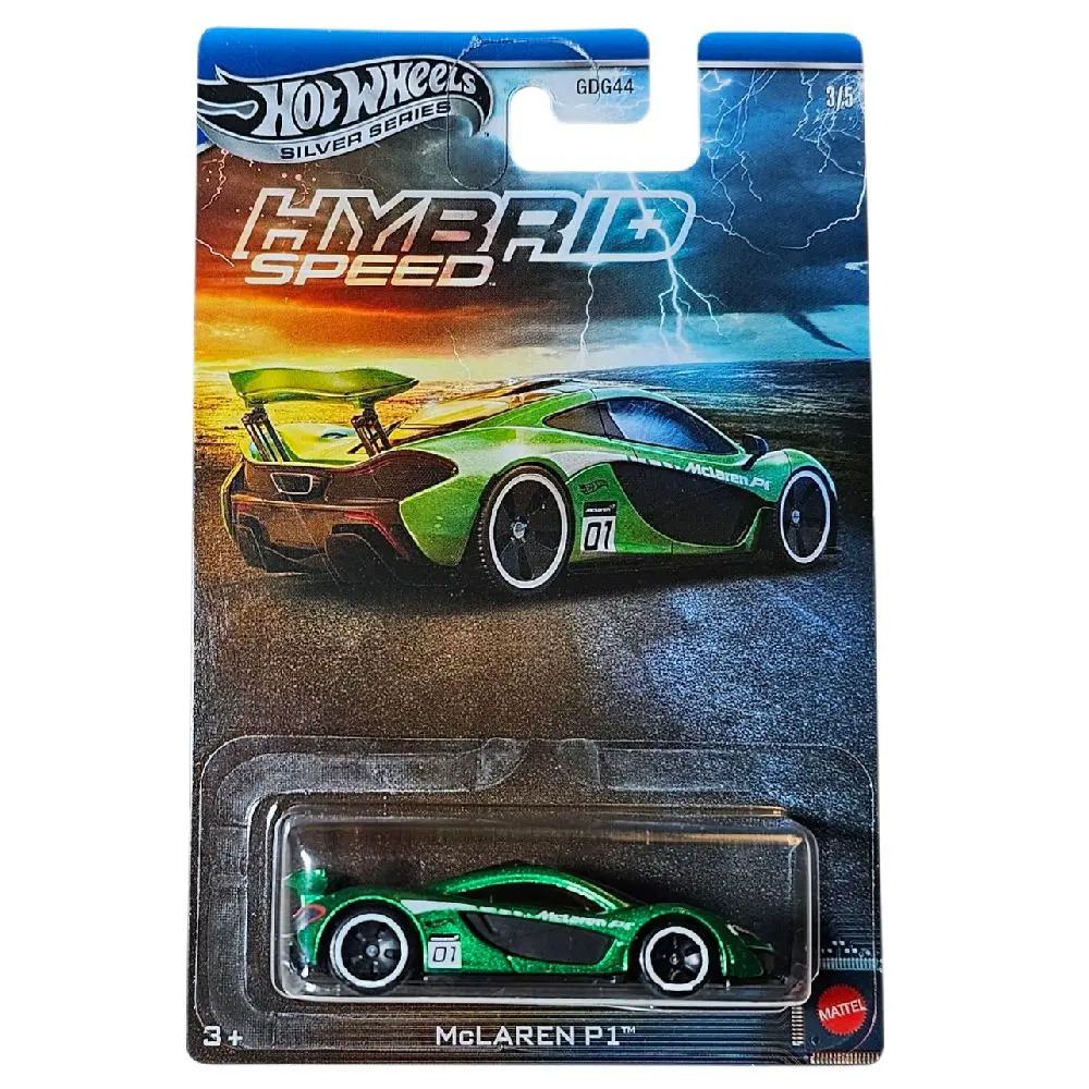 Hot Wheels Hybrid Speed McLaren P1 – Silver Series (GDG44) Diecast Metal Model