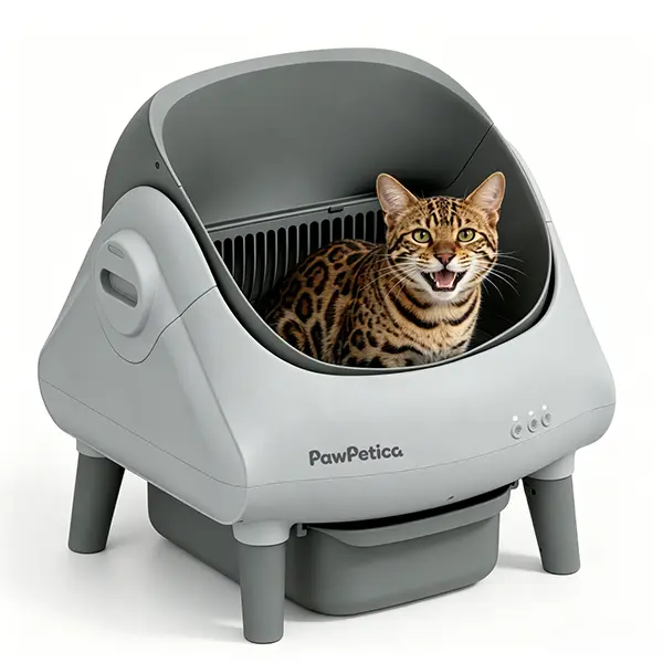 PawPetica Smart Automatic Large Self-Cleaning Cat Litter Box,10.5L Extra-Large Bin,APP Control,Odor Removal,Anti-Pinch Design,Easy Installation for Multiple Cats,Smart Litter Box,Automatic Litter Box