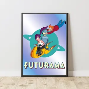 Futurama Poster, Manga Poster, Anime Poster, Cartoon Wall Art, Kid Poster