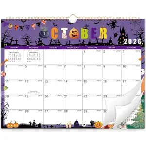 2026 Calendar - 2026 Wall Calendar, Jan. 2026 - Dec. 2026, 14.6'' x 11.4", 12 Months Hanging Monthly Calendar 2026, Holidays, Large Block, -Wire Binding- 12 Different Themes
