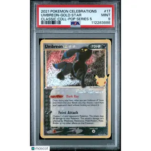 2021 Pokemon Celebrations Classic Pop Series 5 Umbreon Gold Star #17 PSA 9