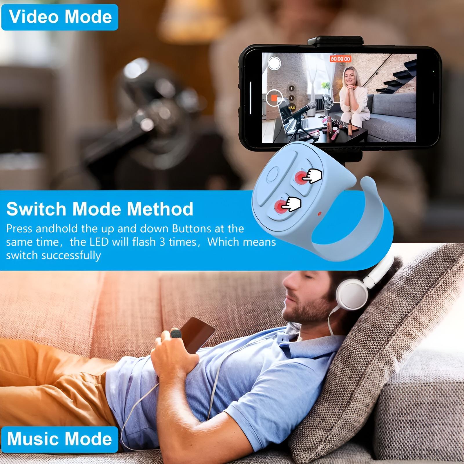 Wireless Media Button Remote for iPhone, iPad, Android – Auto Clicker & Page Turner Add to cart Buy now | Selfie Scrolling Ring | Kindle App Compatible | Hands-Free Control