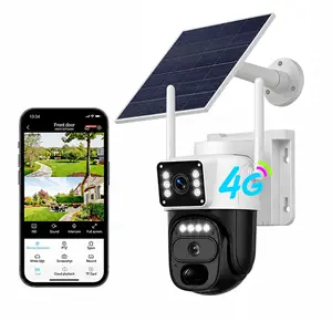 Okicoler Cellular Solar Security Camera Wireless Outdoor, No WiFi Solar Powered Cam, 360° Live View, 2K Color Night Vision, PIR Motion Sensor, 2 Way Talk, Built-in SIM Card