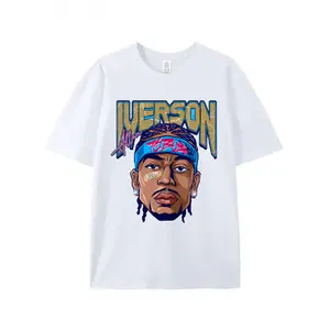 Allen Iverson Inspired Vintage Graphic T-shirt Heavy Cotton Tee Basketball 90 s Styled Shirt Hiphop Vibes Y2K Aesthetic Throwback Classic Big Face Celebrity Tee