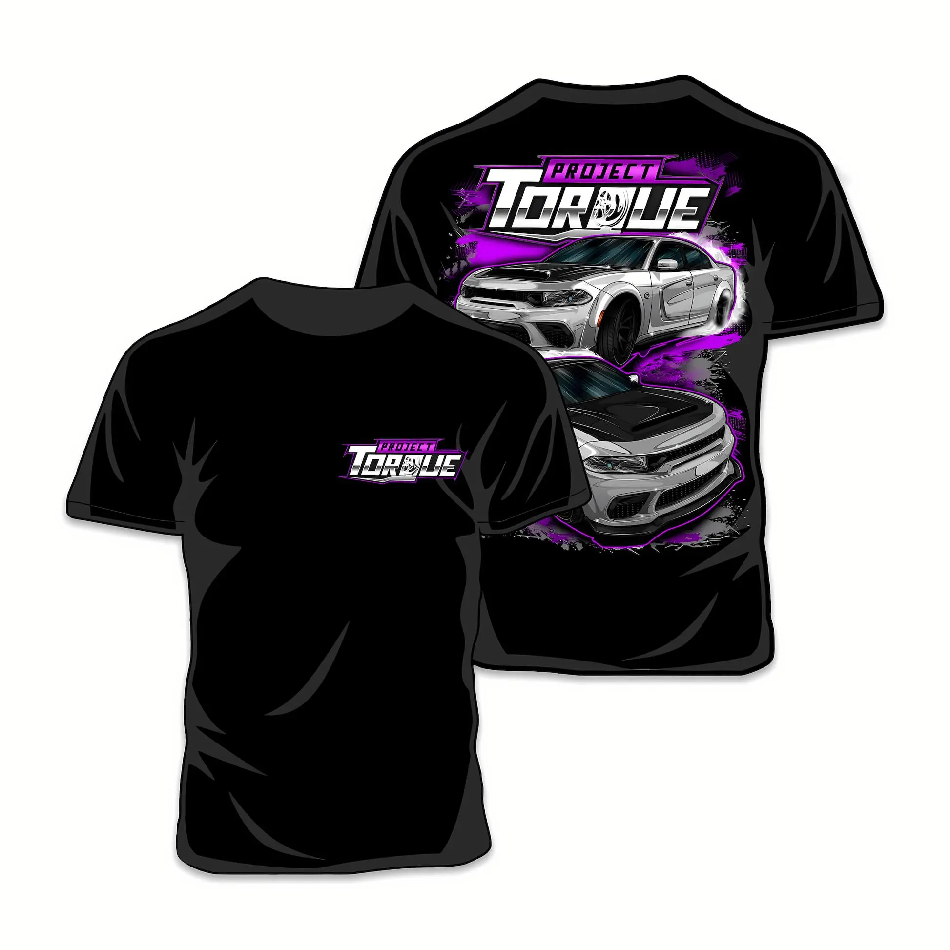 PROJECT TORQUE CHARGER HELLCAT BURNOUT T-SHIRTs car shirts truck shirts truck shirts men car shirts for men Cotton Menswear Classic Topno Casual Fashion