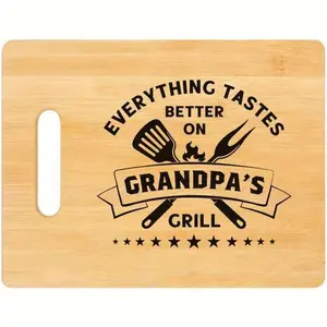 1PC Father's Day Gift, Gifts for Grandpa - Bamboo Cutting Board Gifts, Gifts for Fat Dad - Father of Grilling, Kitchen Gifts, Teacher Appreciation Gifts, Funny Birthday Gifts for Boyfriend, Cutting Board Gifts Under $5, Couple Gifts, Mini Gifts for Women