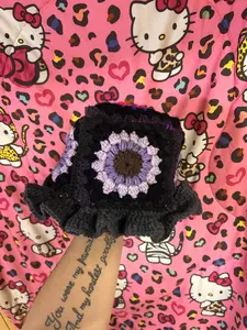 Crochet Bucket Hat Soft Cotton Blend Adjustable Fit Perfect for Spring & Summer Stylish Accessory Granny Square Design