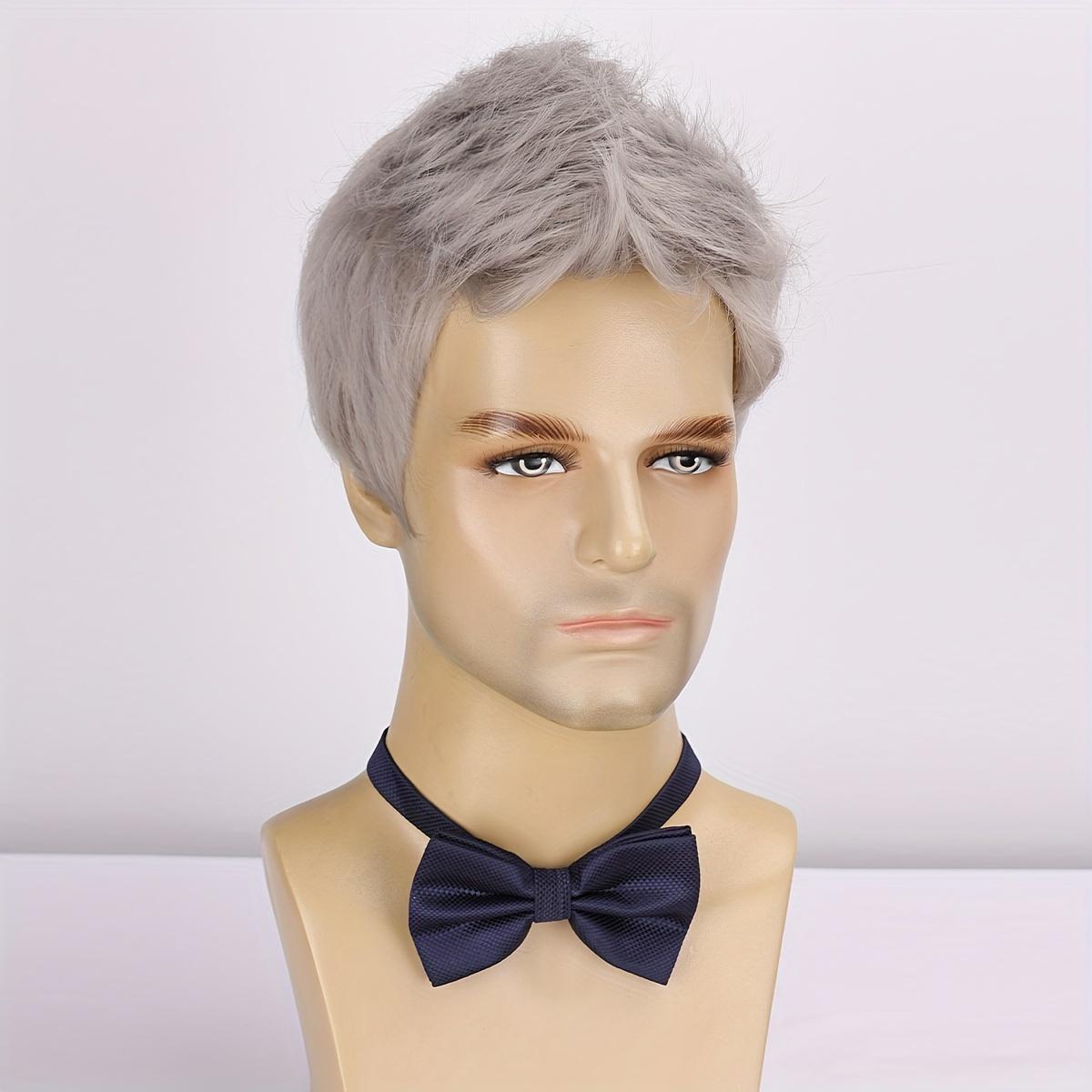 6 Inch Looking Men Short Hair Wigs Handsome Male Daily Costume Wigs Synthetic Fiber Wigs Hair Replacement Wigs