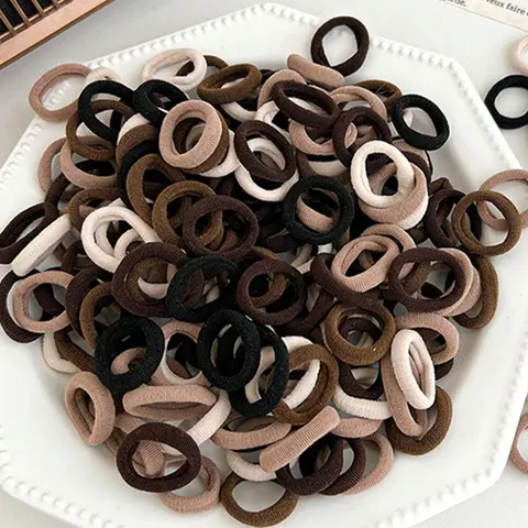 Random Color Scrunchies Bulk, Cute High Stretch Hair Ties, Hair Accessories for Women & Girls, Minimalist Headwear Suitable for Thick Hair, Elastic Hair Accessory