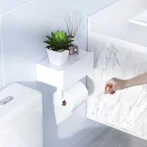 Drawer Style Toilet Paper Holder, No-Drill Bathroom Organizer, Roll Paper Stand, Phone Rack, Space-Saving Design, Easy Installation, Bathroom Accessories