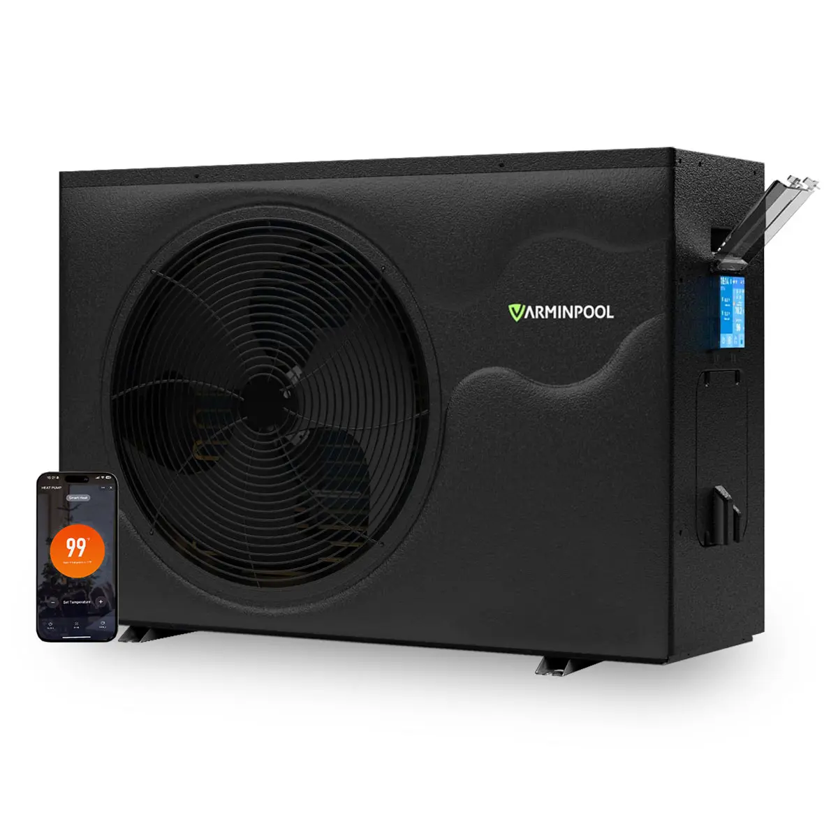 VARMINPOOL Swimming Pool Heat Pump,Electric Pool Heater for Above Ground and Inground Pool,Heating and Cooling Pool Heater Pools Up to, 21000 Gallons Model 65000BTU