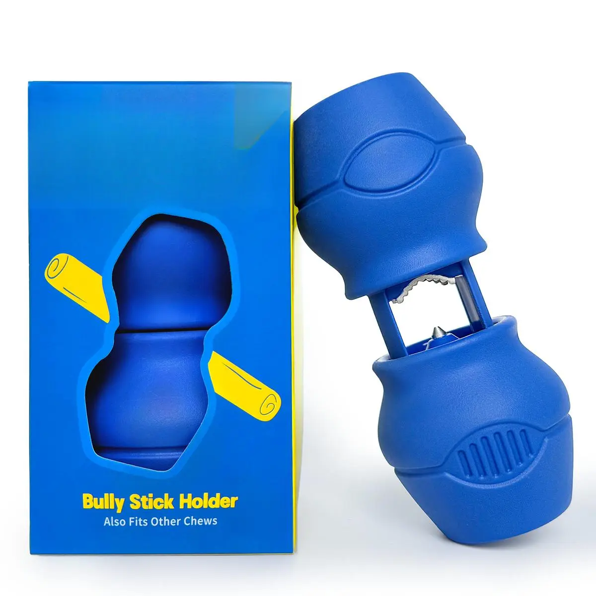 Bully Stick Holder (Standard, for Dogs 20-70 lbs): Heavy-Duty Anti-Choking Chew Holder Fits Most Bully Sticks & Dog Sizes Made from Durable Food-Grade BPA-Free Nylon with Metal Teeth Design for Ultimate Safety