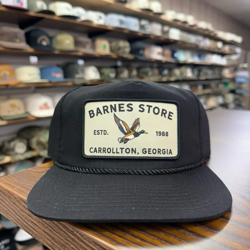 Greenhead Patch Rope Hat - Black