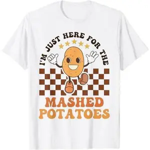 I'm Just Here For The Mashed Potatoes Funny Food Love Kids T-Shirt