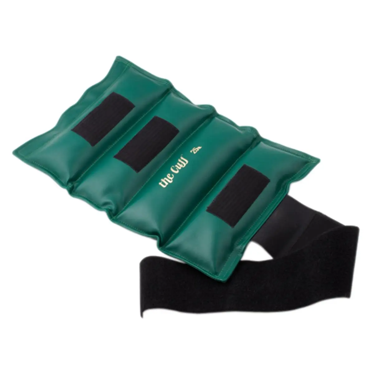 Fabrication Enterprises Original Contoured Cuff Weight, Adjustable Double-Stitched Secure Wrap, Heavy-Duty Color-Coded for Ankle/Wrist/Thigh, 25 lbs Green, Ideal for Sports & Outdoor Exercise Rehab, Comfortable During Exercise, Unisex, Outdoor Sports, Snu