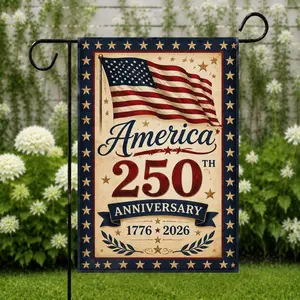 America 250th Anniversary 1776-2026 Patriotic Garden Flags Decor for Outside, USA Independence Day 250 Years American Flag Yard Sign Garden & House Banner, Perfect Decor for Any Occasion