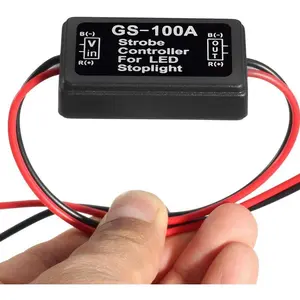 12V-24V Flash Strobe Controller Flasher Module for 3rd LED Brake Lamp Tail Stop Lamp Pack of 1