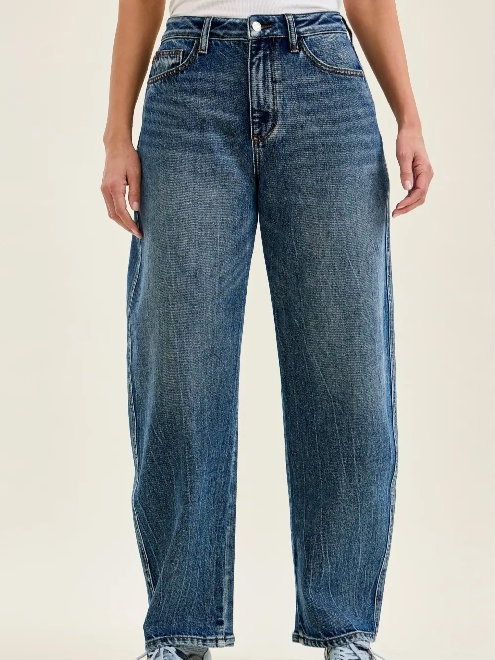 Judy Blue High Waist R.m. "Marlow" Arc Dk Time Weathered Indigo Jeans