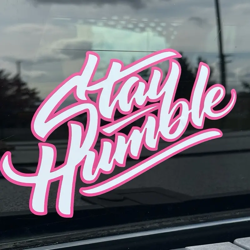 Special Edition Two Color stay Humble  Decal - Popular Decal - Window Decal for Truck - Chevy Truck Decal Multiple Colors-JDM Decal-Honda sticker
