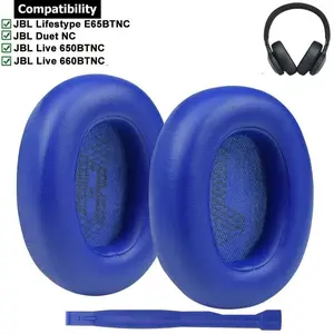 Live 650BTNC Ear Cushion Memory Foam Ear Pads Replacement Compatible with JBL E65 E65BTNC / Duet NC/Live 650BTNC Headphones Durable Headset