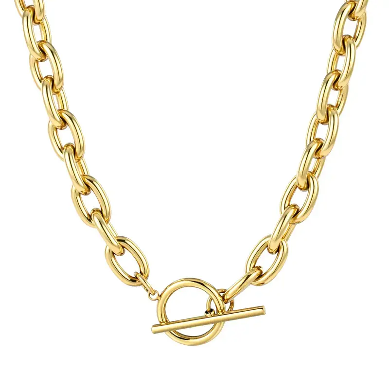 Layered Toggle Necklaces for Women: Dainty Link Chain Necklaces Paperclip Cuban Rope Adjustable Choker T-Bar Toggle Clasp Chunky Necklace for Women dealsforyoudays homeessentials