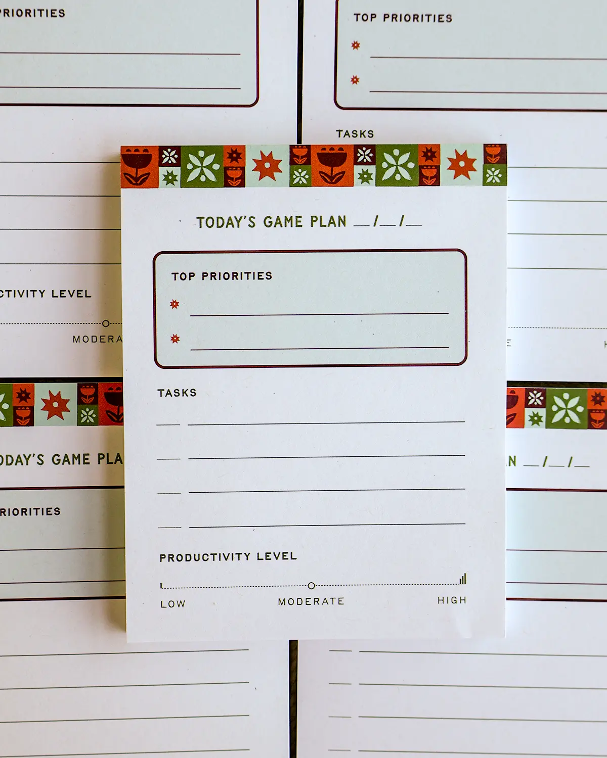 Today's Game Plan Notepad, Traditional Office Stationery, Journaling Supplies with Meaningful Art, Planning Tool, Thoughtful Gift for Office Use