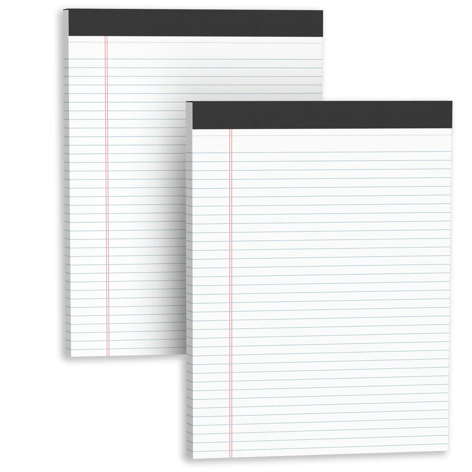 Legal Pads 8.5 X11, Narrow Ruled Notepads, 2 Pack, 50 Sheet/Pad, White Legal Pads, Tear Off Notepad, Perforated Writing Pad, Notebook Paper College Ruled, Notepads for Office Home School, Notepad