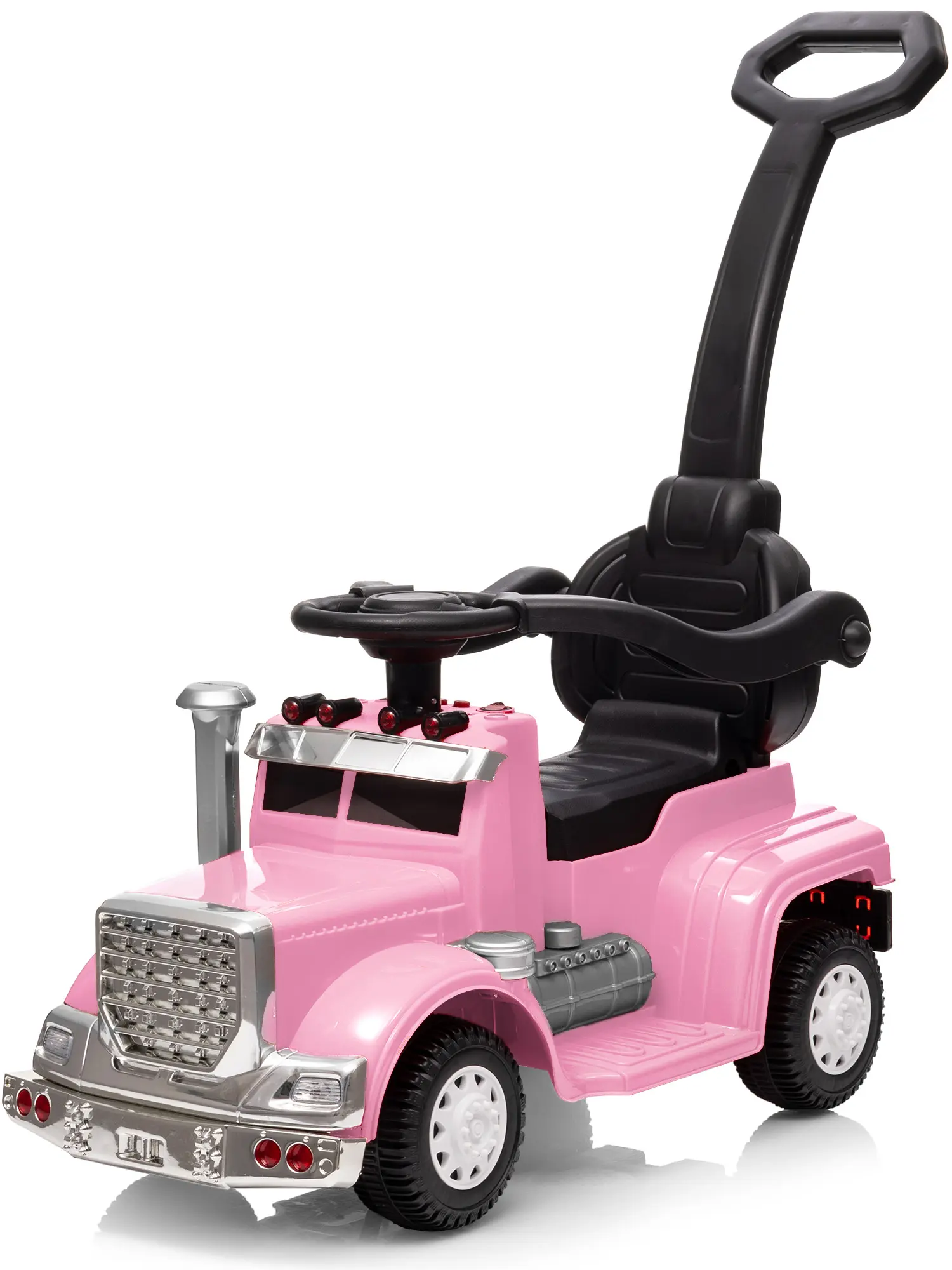 3-in-1 Push Car with Handle, Kids Ride on Toy for Toddler Aged 1-3, Music & Light