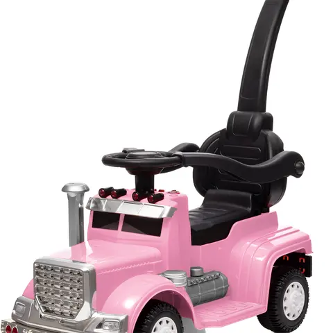 3-in-1 Push Car with Handle, Kids Ride on Toy for Toddler Aged 1-3, Music & Light