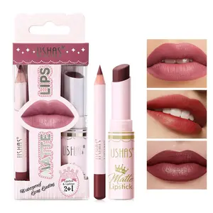 Lipstick & Lip Liner Set, Easy Coloring & Moisturizing Lipsticks, Suitable for All-Occasion Lip Makeup and All-Season Makeup, Lip Liner Pencils