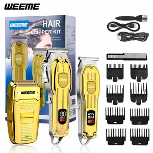 Weeme Men's Electric Shaver Set, Multifunctional Hair Shaver, Professional Trimmer & Razor Kit, Home Car Travel Use, Hair Beard Grooming Tools