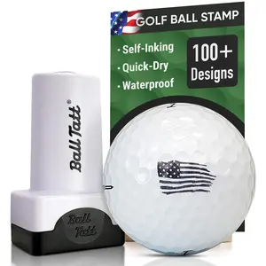 Ball Tatt - Golf Ball Stamp, Self-Inking Quick-Dry Golf Ball Stamper, Reusable Marking Tool to Identify Golf Balls, Ideal Golfer Gift (USA)