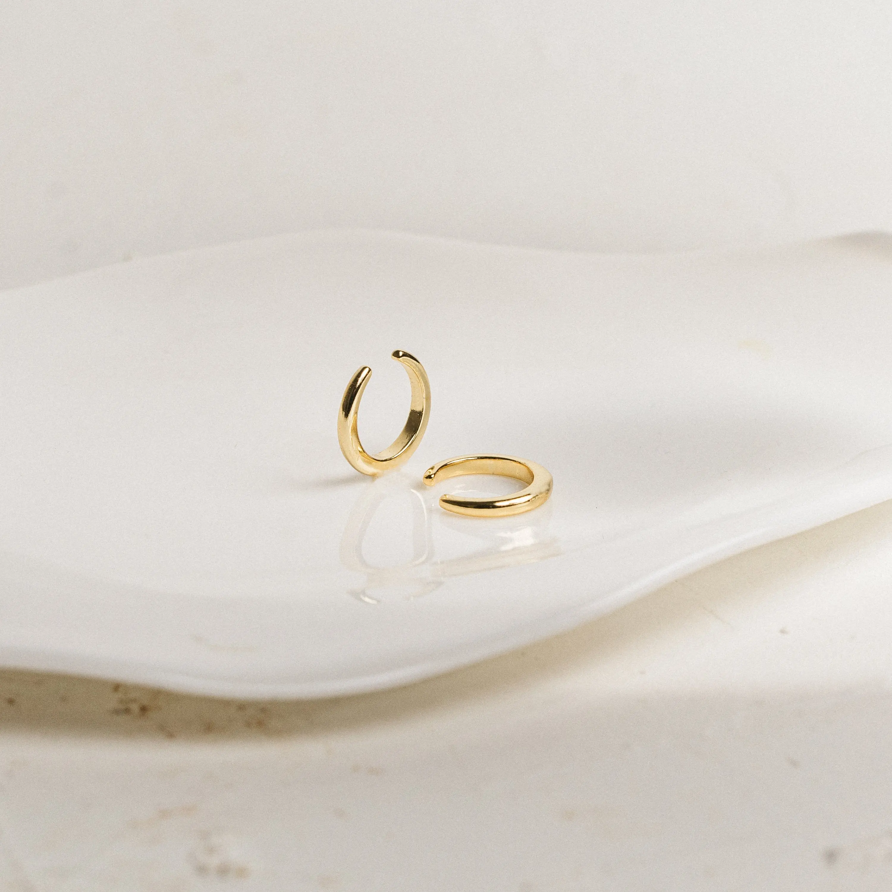 Cleo Cuffs by Caitlyn Minimalist - Cartilage Ear Cuff Earrings - Minimalist No Piercing Hoop Earrings - Perfect Gift for Her