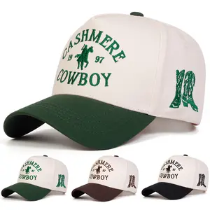 Adjustable Letter Embroidered Two Tone Five-panel Baseball Cap Trucker Hat for Casual Outdoor Use, Unisex Sun Protection
