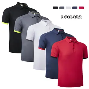 5 Pack Mens Polo Shirts Quick Dry Short Sleeve Golf T Shirt Performance Moisture Wicking Casual Workout