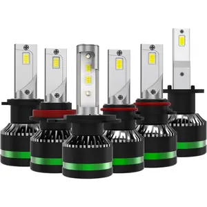 Heyword 2pcs High Power LED Headlights H4 H7 H13 H11 9005 9006 3570, 6000k LED Front Lights Light Bulbs for Cars, Durable Aluminum Material