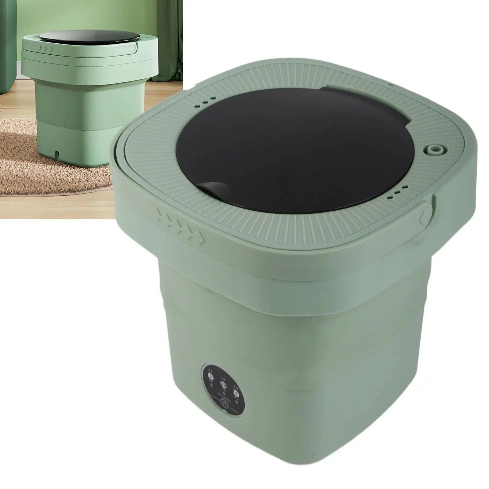 Foldable Washing Machine High Speed 6.5L Large Capacity Soft Semi Spin Drying