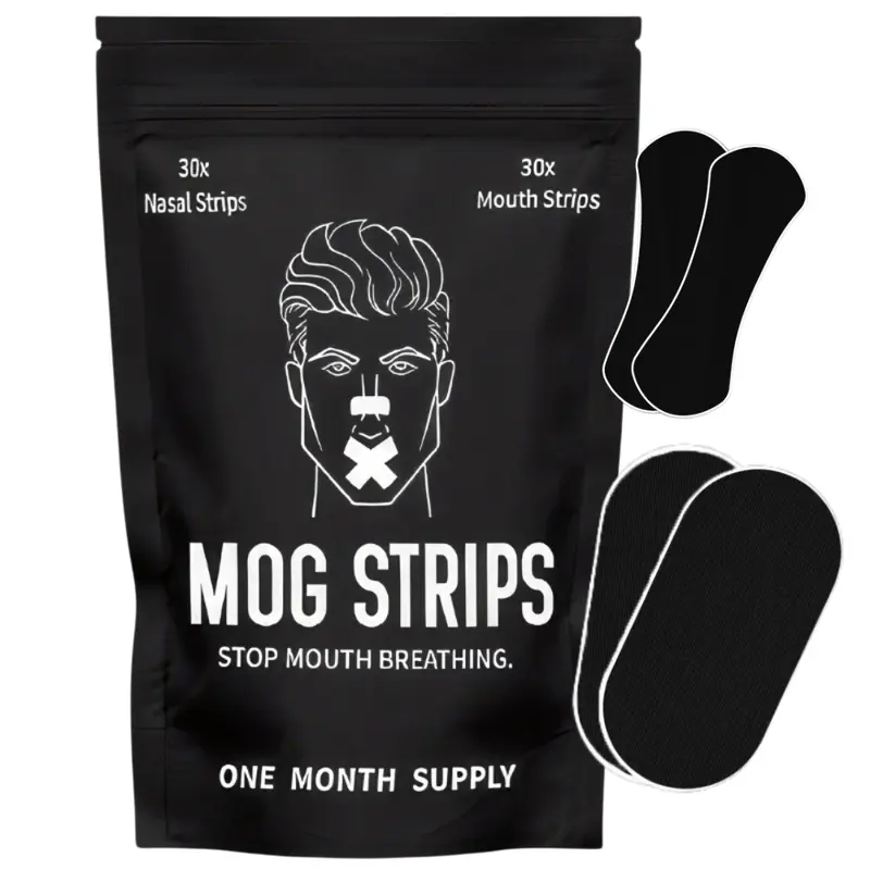 Mog Strips, one month supply, for sleep, exercise, mouth tape, nose tape, strips, long lasting adhesive, yoga, gym, comfort Comfort Skincare Comfort Skincare Outdoor Sport