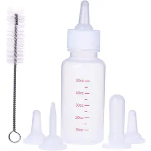 Pet Nursing Bottle Kits Nursing Bottle Kits Replacement Nipple Cat Feeding Bottle for Newborn Kittens, Puppies, Rabbits, Small Animals cat pacifiers