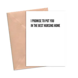 Funny Mother's Day Card I Promise to Put You in the Best Nursing Home Mom Dad Card