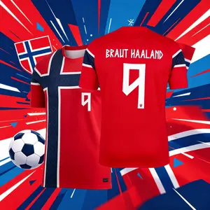 2026 Home 9# Erling Braut Haaland Short Sleeve Soccer Jersey Fans Version Breathable