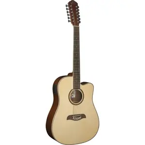 212 MAIN Oscar Schmidt Dreadnought Acoustic-Electric Fretboard Guitar - A07 Model, Natural Finish, Spruce Top, Stylish Design