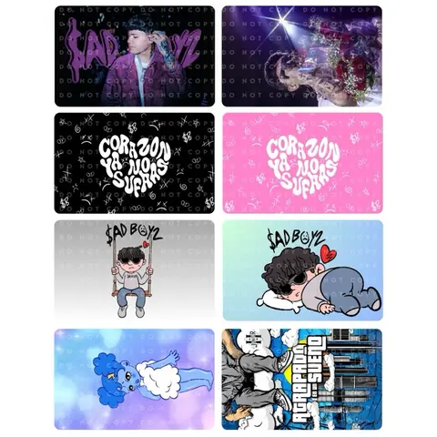 J H Card Skins Junior Premium Glossy Laminate Sticker Covers - Unisex Scrapbook Supplies, Water-Resist Hold, Large Chip Vinyl Stickers, Card Personalizing, Long-Lasting, Anime DIY Decorative Decals, Multiple Colors