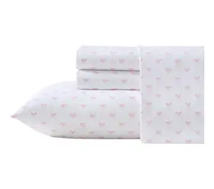 Laura Ashley Lovely Bows Pink Twin XL Sheet Set